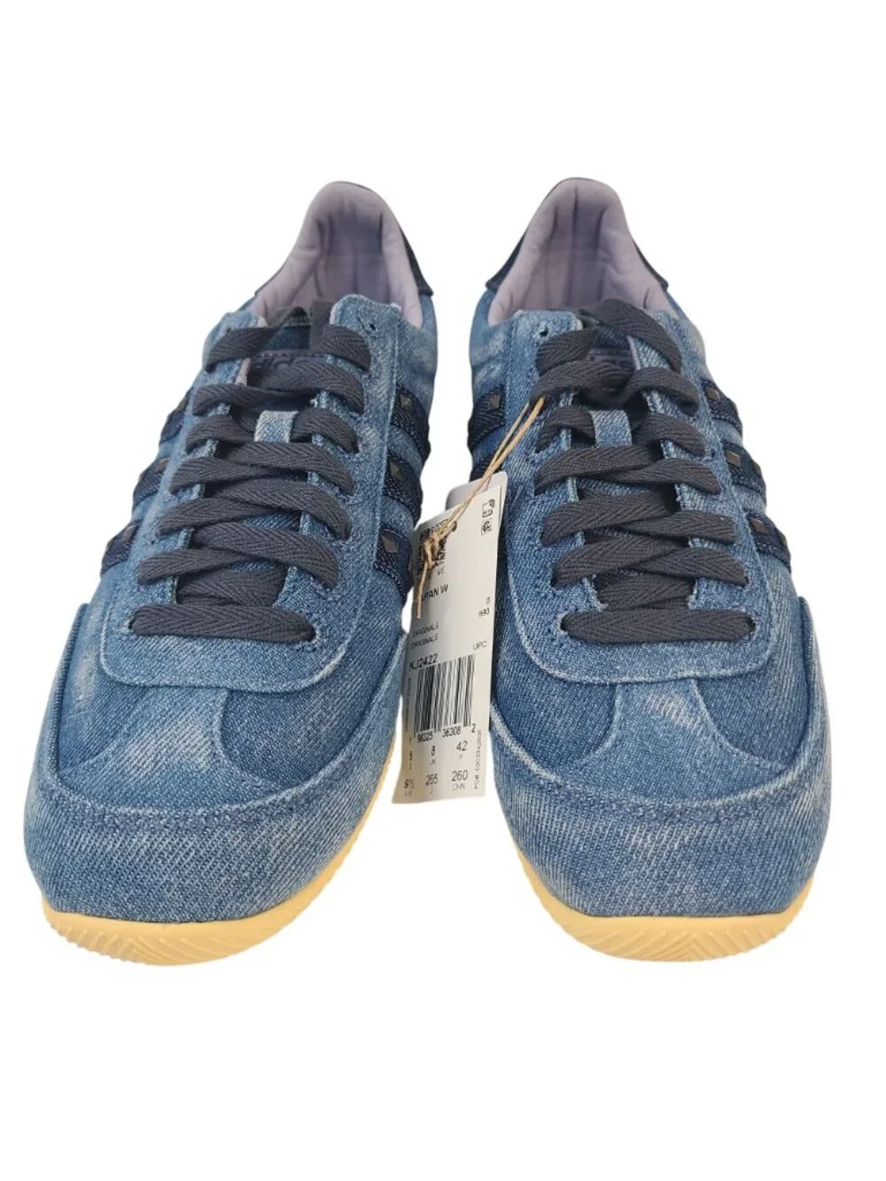 NEW Adidas Originals Women's Japan Denim Sneakers Sz 9.5 US Blue w/ Gold Accents